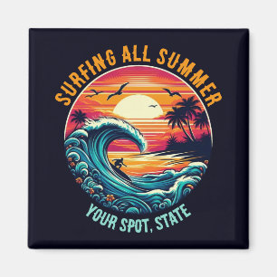 De hele zomer surfen magneet