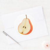 De helft van de peer ronde sticker (Envelop)