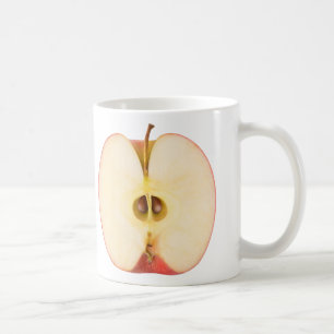 De helft van de rode appel koffiemok