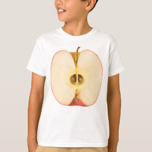 De helft van de rode appel t-shirt
