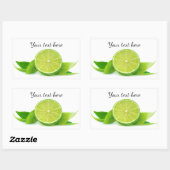 De helft van limoen rechthoekige sticker (Vel)