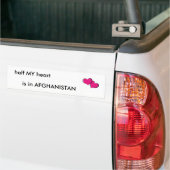 de helft van mijn hart ligt in AFGHANISTAN Bumpersticker (Op Truck)