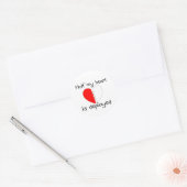 De helft van mijn hart wordt geïmplementeerd ronde sticker (Envelop)