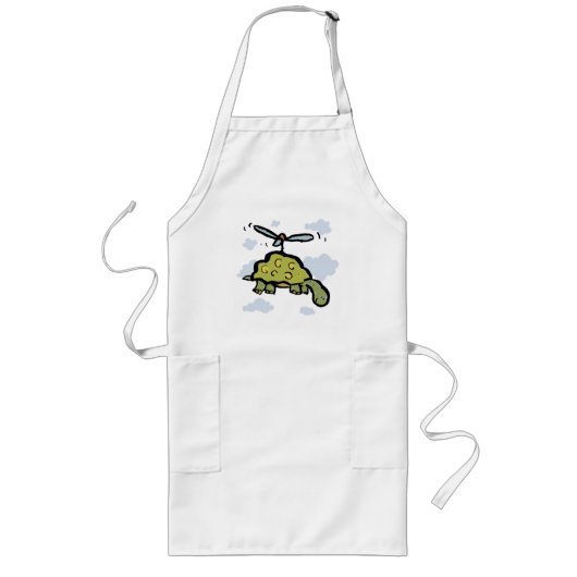 de helikopter schildpad lang schort (Voorkant)