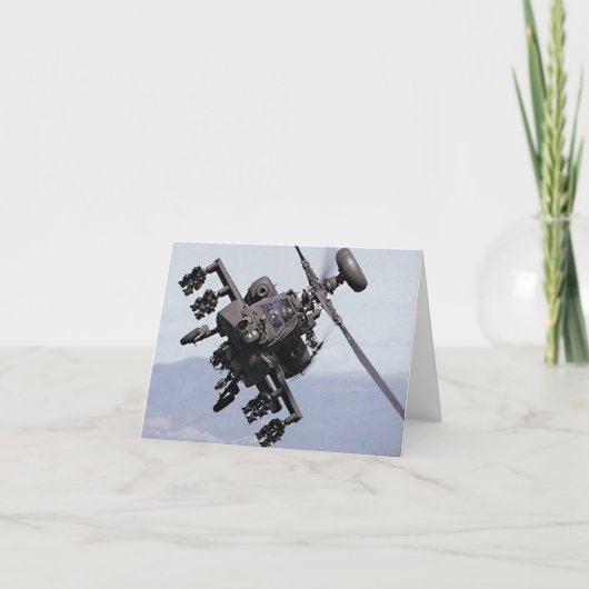De Helikopter van de Aanval van Aapache Feestdagen Kaart (Voorkant)