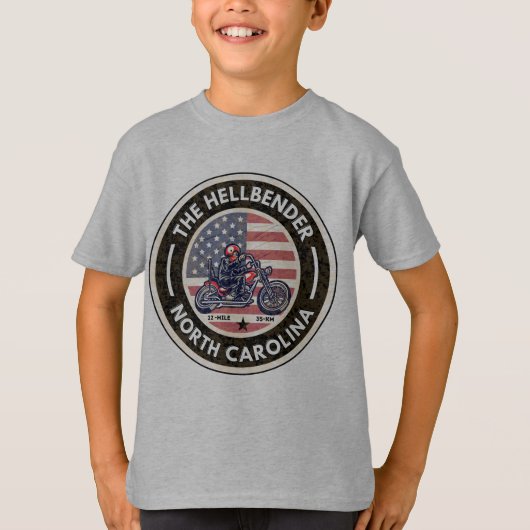 De Hellbender Route 28 North Carolina T-shirt (Voorkant)