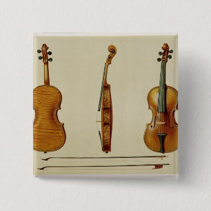 De Hellier violin gemaakt door Antonio Stradivariu Vierkante Button 5,1 Cm