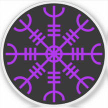 De helm van ontzag - Aegishjalmur (paarse op zwart