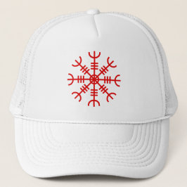 De helm van ontzag - Aegishjalmur (rood) Trucker Pet