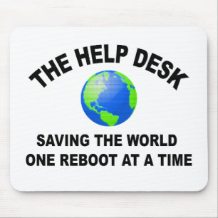 De helpdesk - de wereld redden muismat