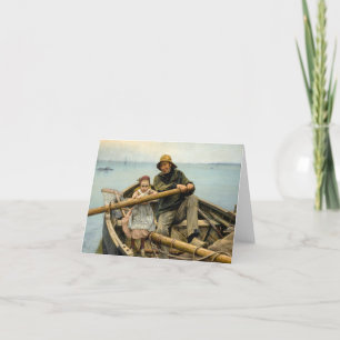 De helpende hand, 1881 door Emile Renouf Bedankkaart