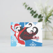 De Helper van de kerstman - Vrolijke Kerstmis Feestdagenkaart (Staand voorkant)