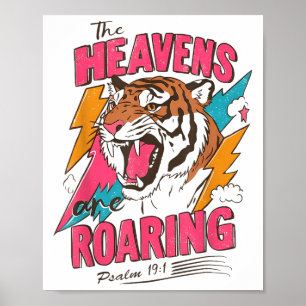De hemel brult Psalm 19:1 Bijbelvers Wom Poster