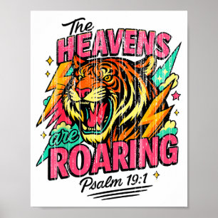 De Hemel Brult Psalm 19_1 Tijger Christelijk Poster