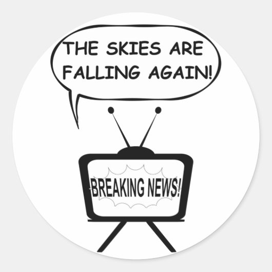 De hemel daalt weer ronde sticker (Voorkant)