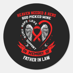 De hemel had een held nodig, God koos schoonvader Ronde Sticker