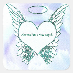 De hemel heeft een nieuwe engel vierkante sticker