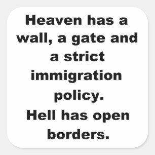 De hemel heeft een populaire muur vierkante sticker