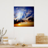 De hemel is de Motivatie Limit Sunrise Poster (Keuken)