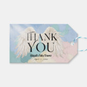 De Hemel stuurde Pastel Angel Wings Dank je wel Cadeaulabel (Voorkant (Horizontaal))