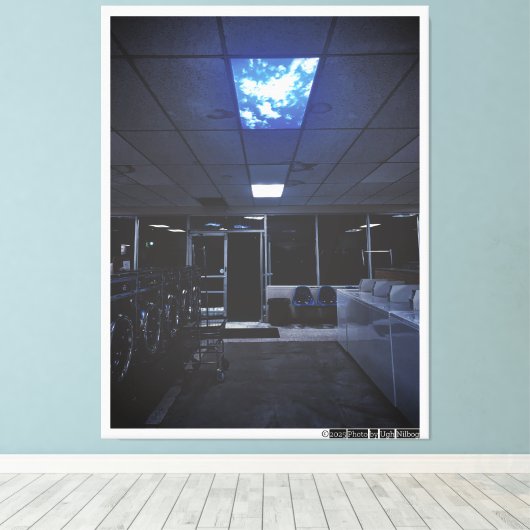 De hemel valt canvas afdruk (Insitu (Houten vloer))