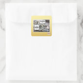 De hemel valt vierkante sticker (Tas)