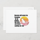 De hemel zal nooit het Paradijs zijn tenzij mijn k Briefkaart (Voorkant / Achterkant)