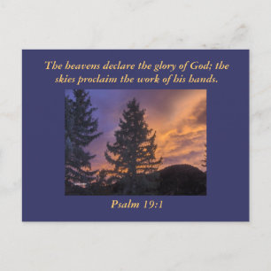 De hemelen verklaren de glorie van God... Briefkaart