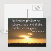 De hemelen verklaren | Psalm 97 v 6 Briefkaart (Voorkant / Achterkant)