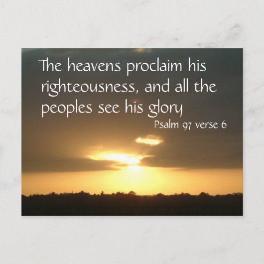De hemelen verklaren | Psalm 97 v 6 Briefkaart (Voorkant)