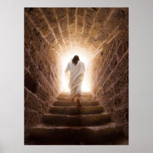 De Hemelvaart – Jezus die het Licht binnenwandelt Poster