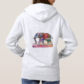 DE HENNA ELEPHANT (VROUWEN) HOODIE (Achterkant)