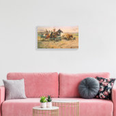 De Herd Quitter van Charles Marion Russell Canvas Afdruk (Insitu (Woonkamer))