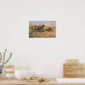 De Herd Quitter van Charles Marion Russell Poster (Keuken)