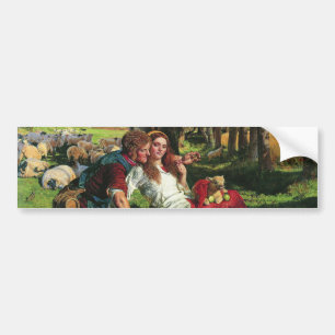 De Herder met zijn vriendin (door Holman Hunt) Bumpersticker
