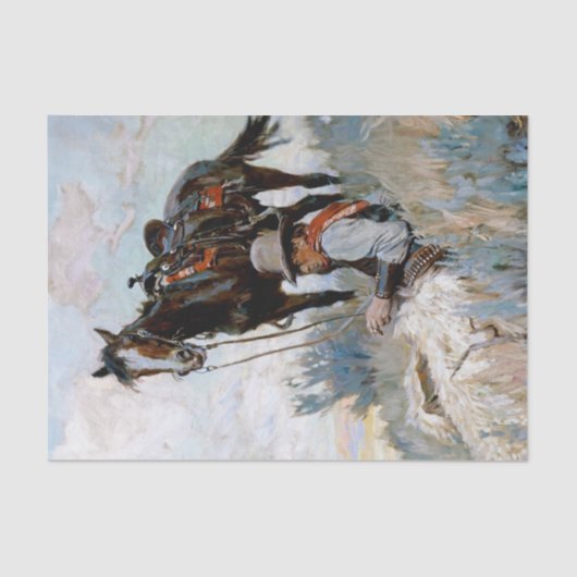 “De Herder” Westerse kunst van Philip R Goodwin Tissuepapier (Voorkant)