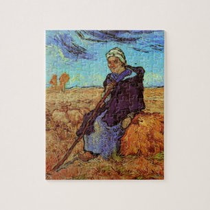De herderin (naar Millet) door Vincent van Gogh Legpuzzel