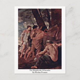 De herders van Arcadia door Nicolas Poussin Briefkaart