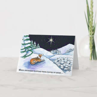 De herdershondKerstkaart van de sabelmarter Feestdagen Kaart