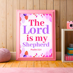 De Here is mijn herder Boho Christelijk Tiener Mei Poster
