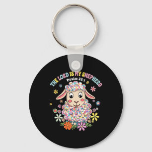 De Here is mijn herder Paas Christelijke Faith Bib Sleutelhanger