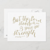 De Here stond met mij Briefkaart (2 Timotheüs 4:17 (Voorkant / Achterkant)