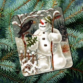 De heren Snowman en Crow Mousepad Muismat