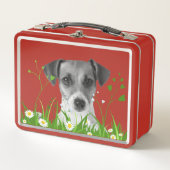 De Herfst 2024 collectie Rood blk/wht hond en gras (Voorkant)