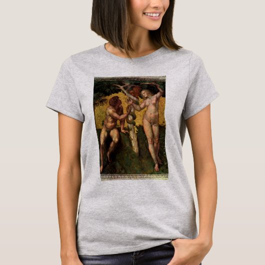 De Herfst Adam en Eva van Raphael Sanzio T-shirt (Voorkant)