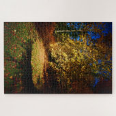 De herfst bedekt de Stourhead loop. Legpuzzel (Horizontaal)