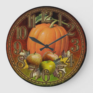 De herfst biedt een muur grote klok