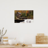 De herfst bij de Grist Mill druk Poster (Keuken)