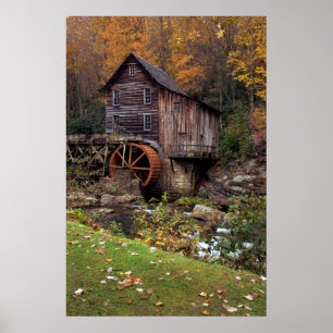 De herfst bij de Grist Mill druk Poster