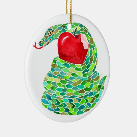 De Herfst en de Serpent Jesse Tree Keramisch Ornament (Rechts)